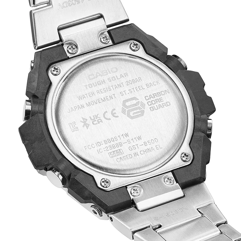 Casio G-Shock GST-B500D-1A G-Steel Black Dial Men's Watch